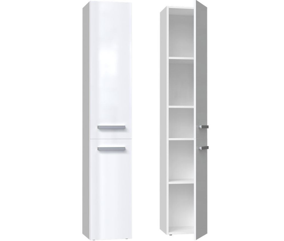 Słupek łazienkowy Nel II BIAŁY POŁYSK