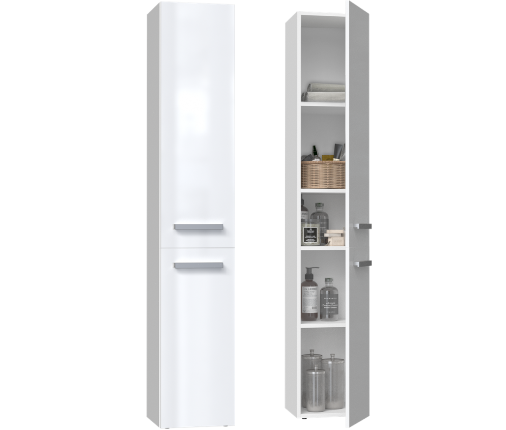 Słupek łazienkowy Nel II BIAŁY POŁYSK