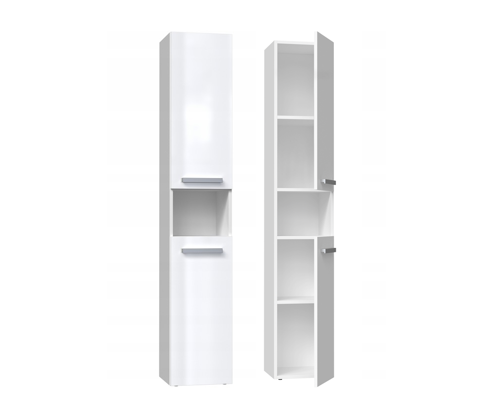 Słupek łazienkowy Nel I BIAŁY POŁYSK