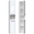 Słupek łazienkowy Nel I BIAŁY POŁYSK