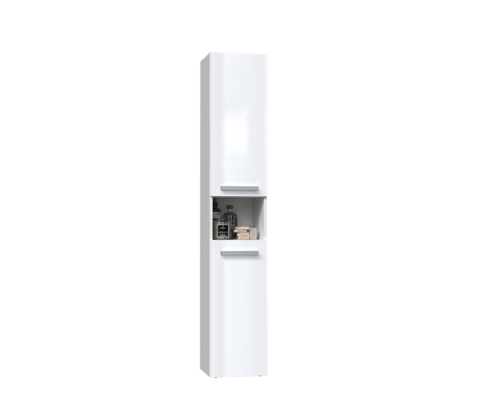 Słupek łazienkowy Nel I BIAŁY POŁYSK