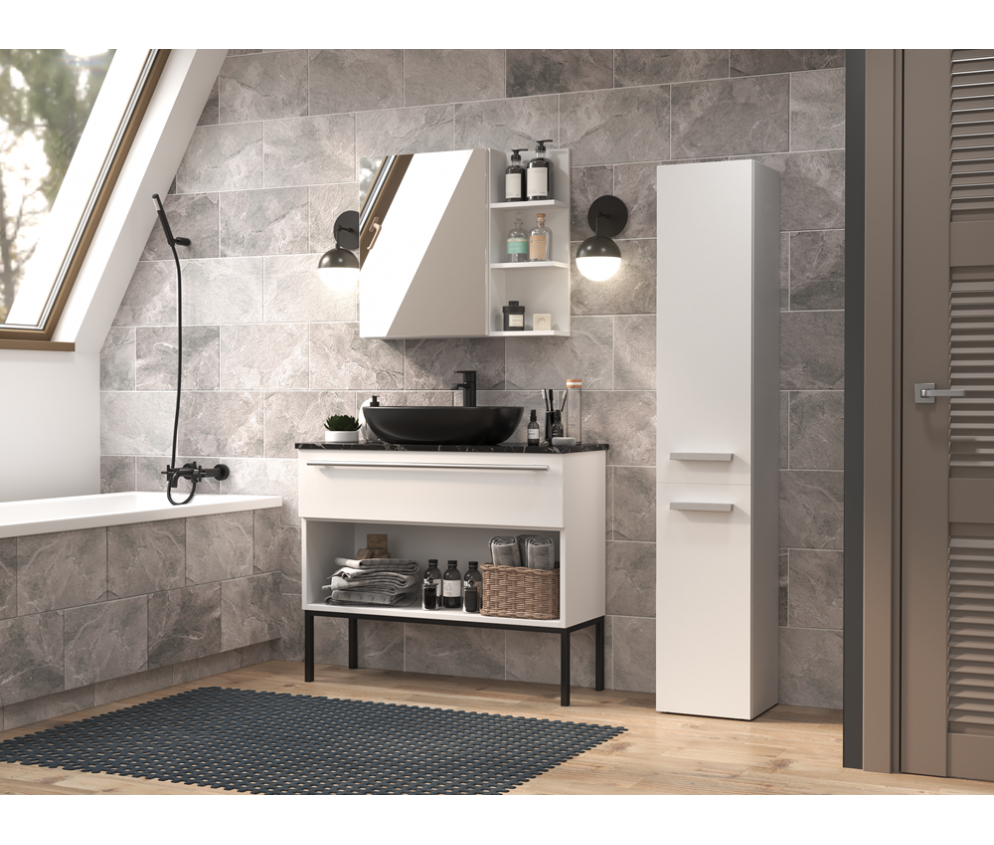 Słupek łazienkowy Nel II BIAŁY