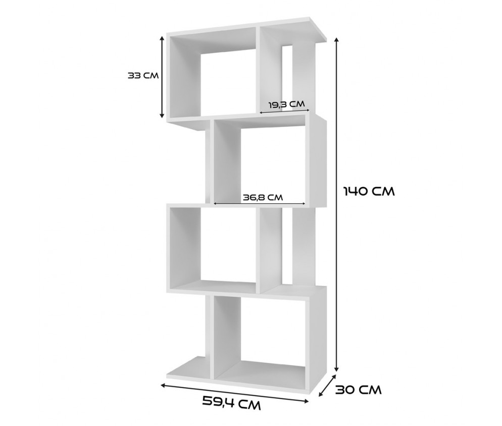 Regał Fiesta 4P BIAŁY