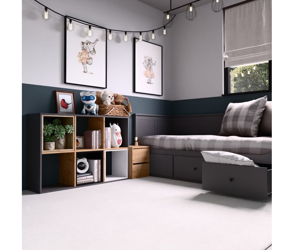 Regał Malax 2X3 ANTRACYT ARTISAN