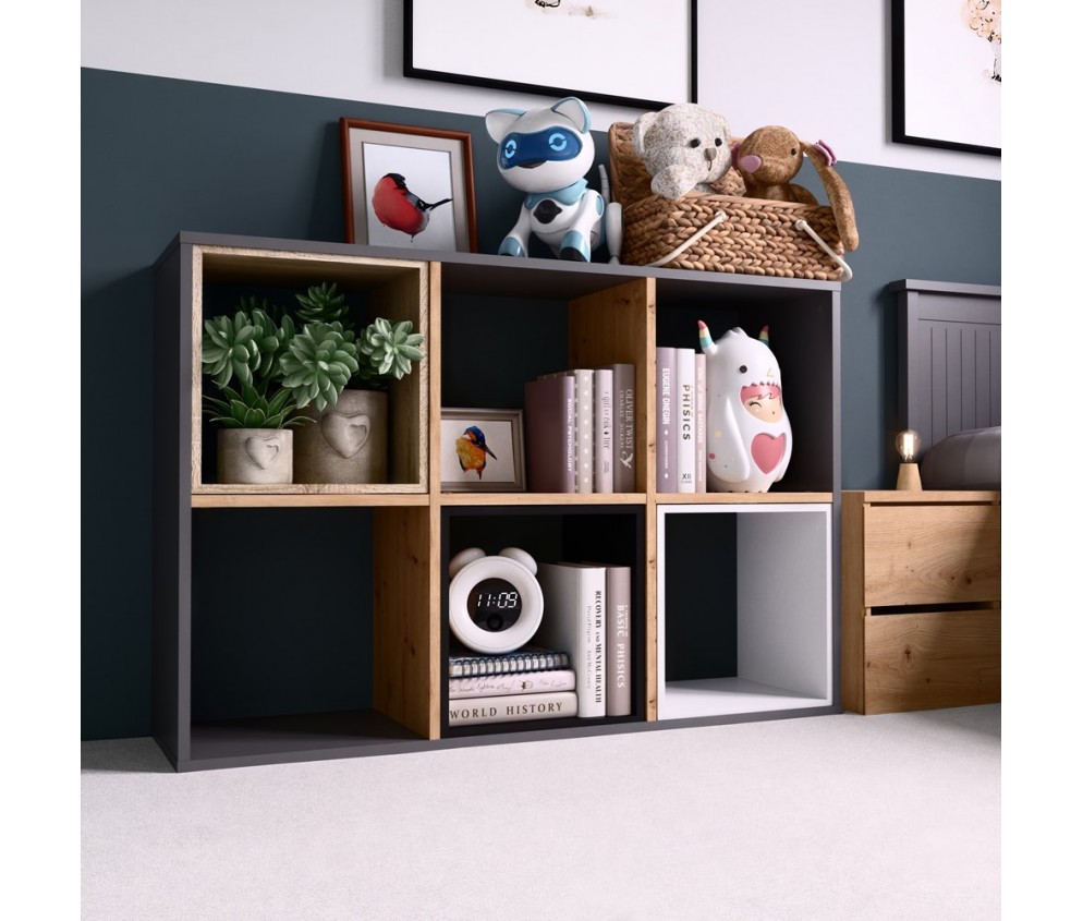 Regał Malax 2X3 ANTRACYT ARTISAN