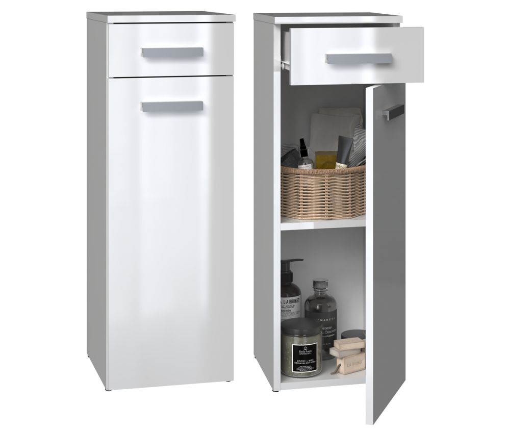 Słupek łazienkowy Nel V DS BIAŁY POŁYSK