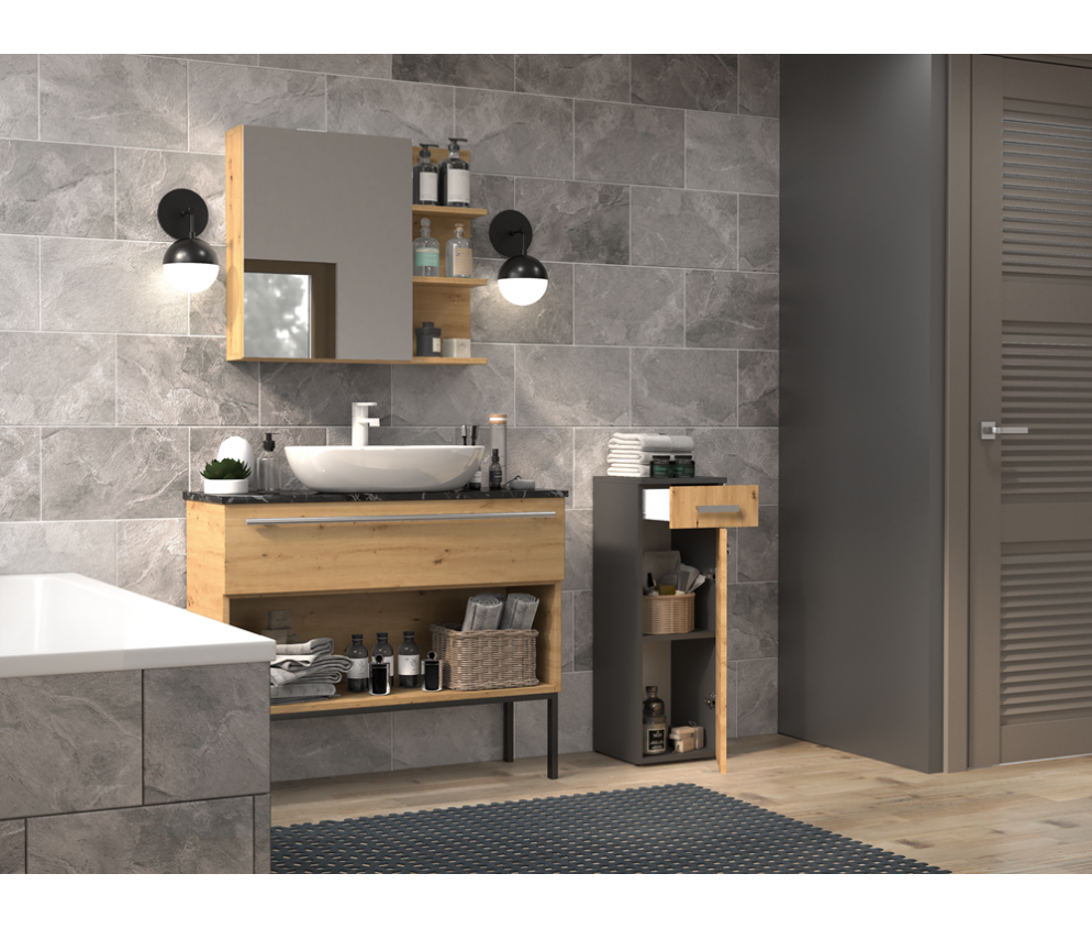 Słupek łazienkowy Nel V DS ANTRACYT ARTISAN