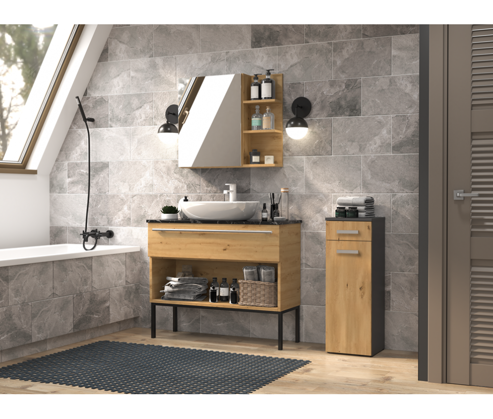 Słupek łazienkowy Nel V DS ANTRACYT ARTISAN