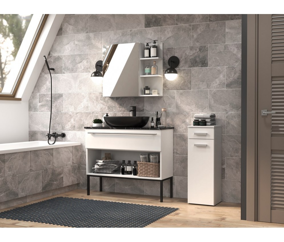 Słupek łazienkowy Nel V DS BIAŁY