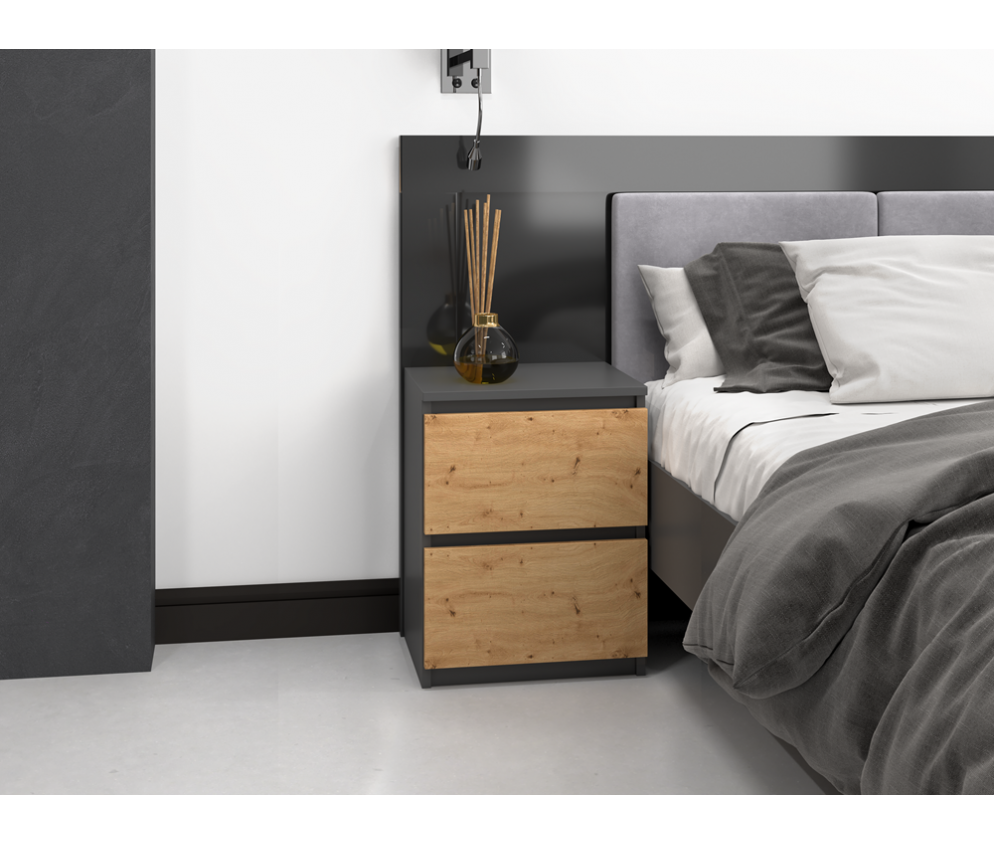 Szafka nocna Malwa W2 ANTRACYT ARTISAN