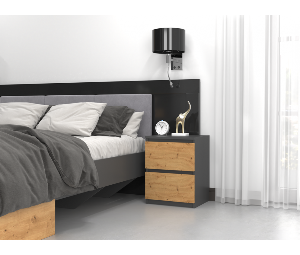 Szafka nocna Malwa W2 ANTRACYT ARTISAN