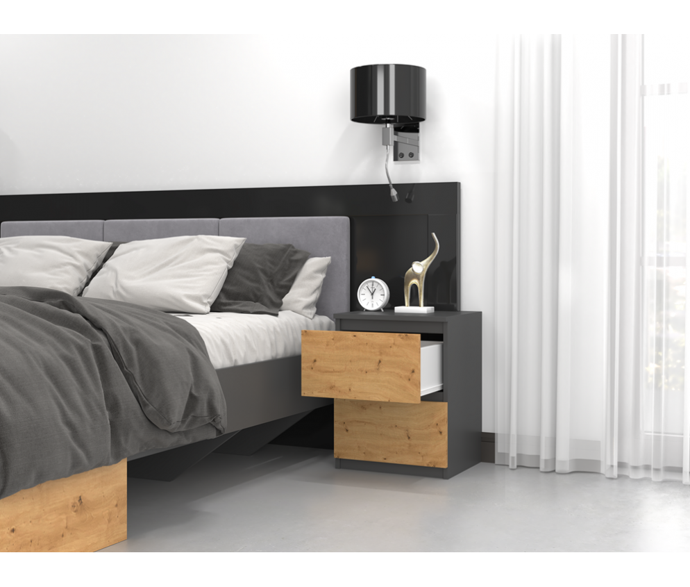 Szafka nocna Malwa W2 ANTRACYT ARTISAN