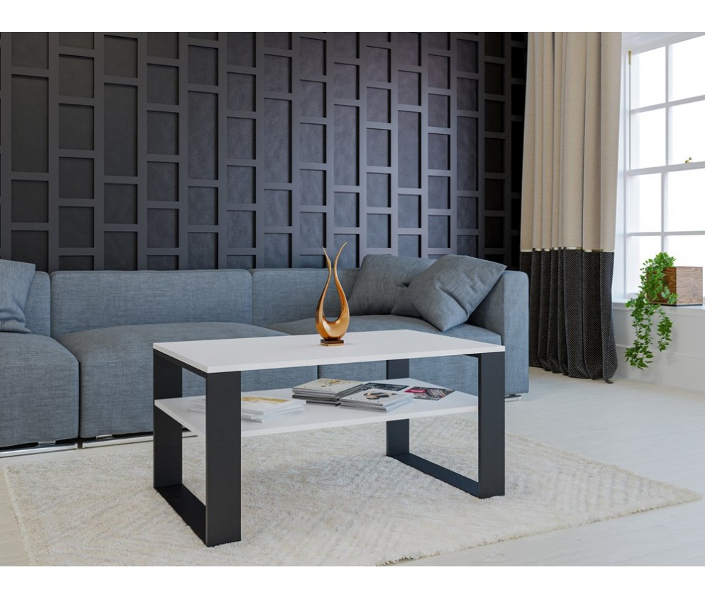 Ława Modern 1P BIAŁY CZERŃ