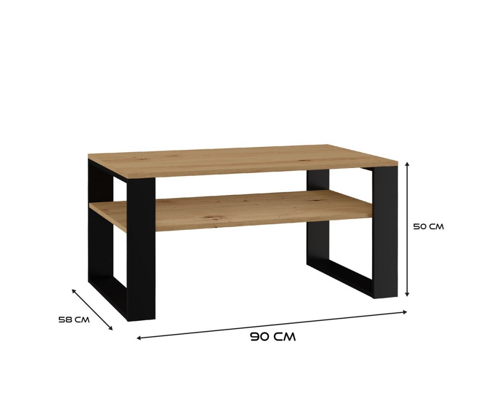 Ława Modern 1P ARTISAN CZARNY