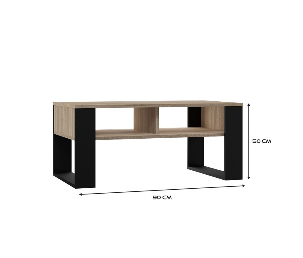 Ława Modern 2P SONOMA CZARNY