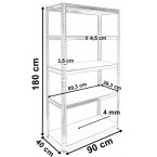Regał Magazynowe G9040 METALOWE