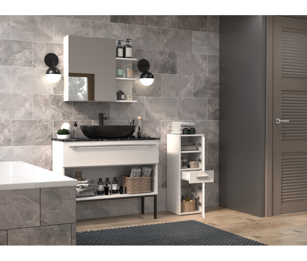 Słupek łazienkowy Nel V DDS BIAŁY