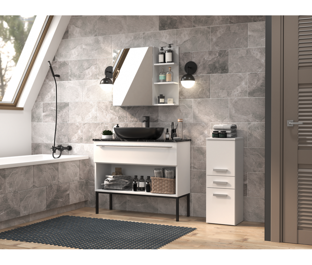 Słupek łazienkowy Nel V DDS BIAŁY