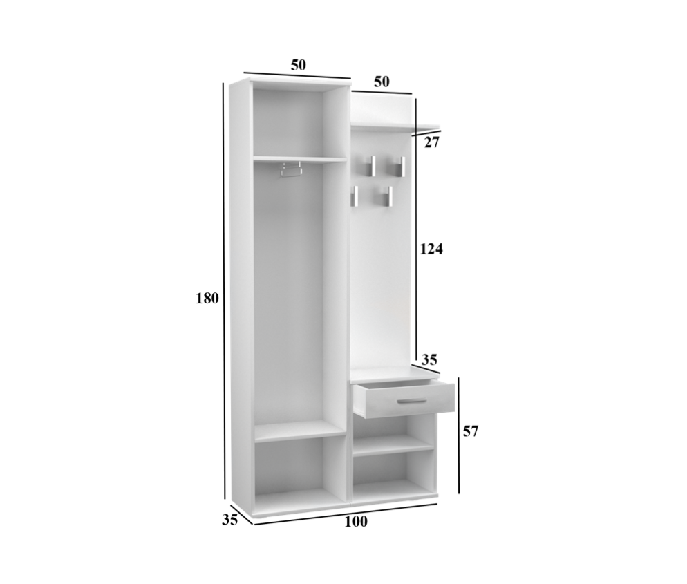 Garderoba Duo DUO BIAŁY