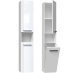 Słupek łazienkowy Nel III BIAŁY POŁYSK