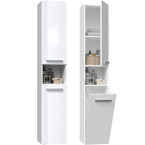 Słupek łazienkowy Nel III BIAŁY POŁYSK