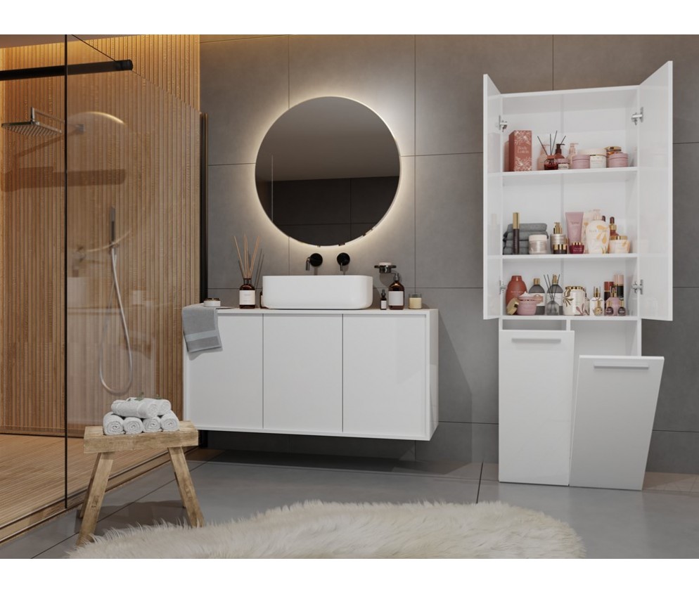 Słupek łazienkowy Nel 2K/DD BIAŁY