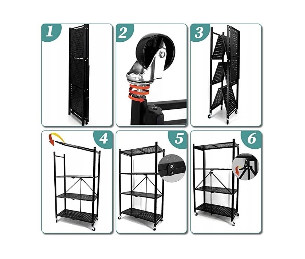 Regał Magazynowe FS004 CZARNY