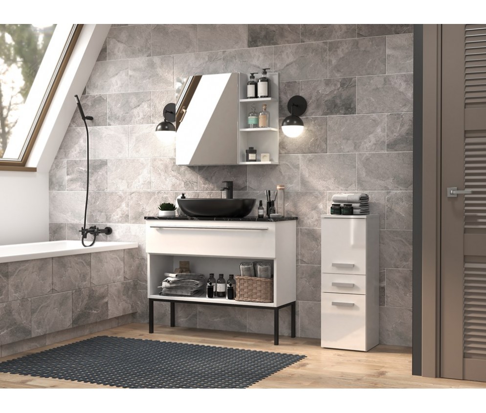 Słupek łazienkowy Nel V DDS BIAŁY POŁYSK