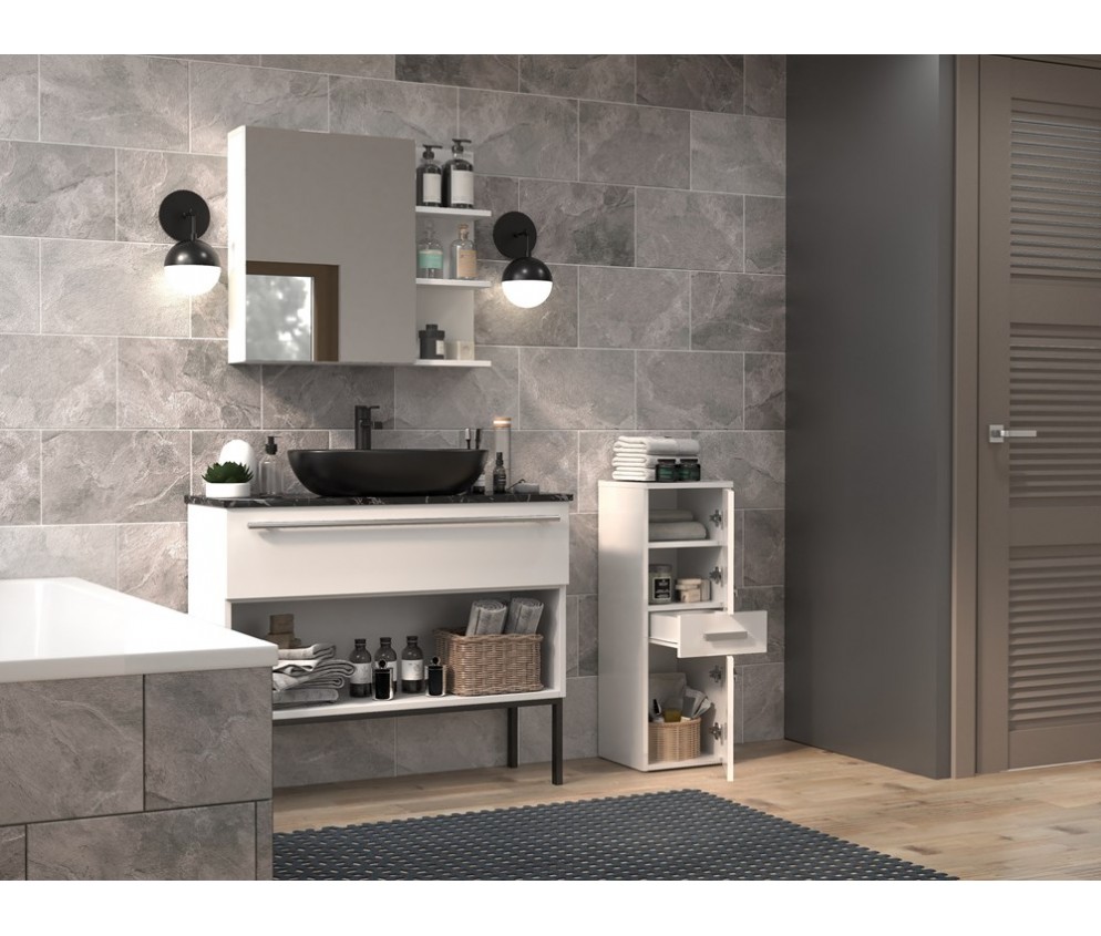 Słupek łazienkowy Nel V DDS BIAŁY POŁYSK