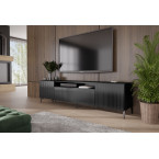 Szafka RTV Molly Czarny Frezowana Stojąca noga gwiazda