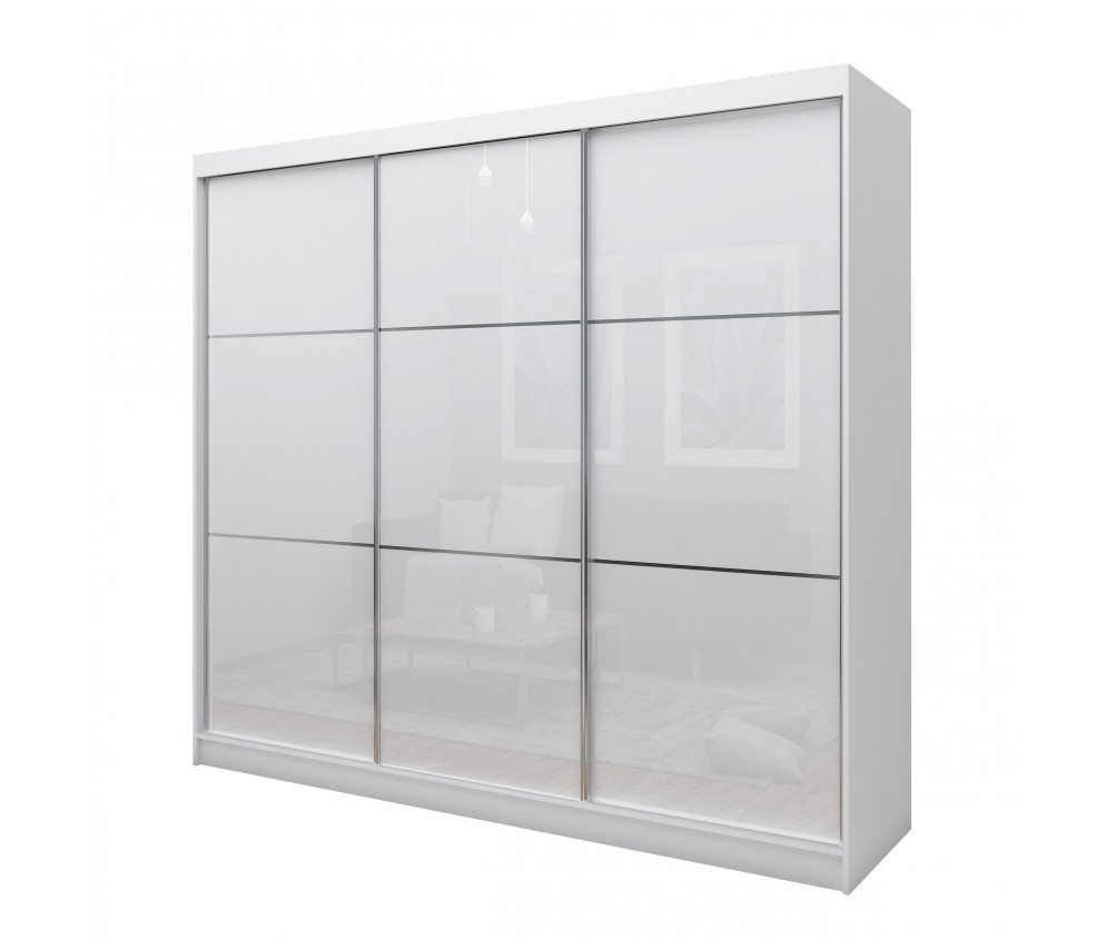 Szafa przesuwna Leksi 240 Biała Połysk