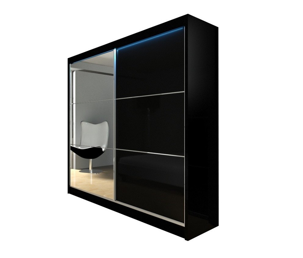 Szafa przesuwna Derino 200 Połysk + Lustro