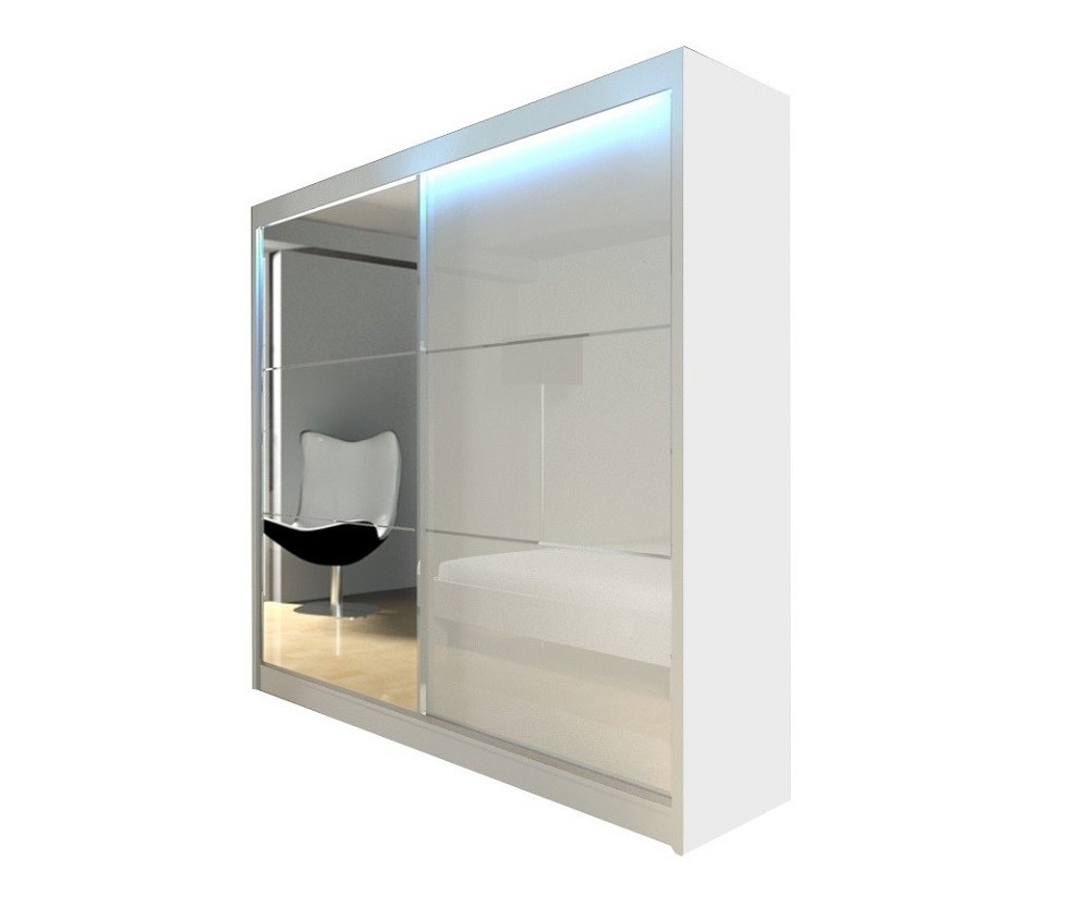Szafa przesuwna Derino 200 Połysk + Lustro