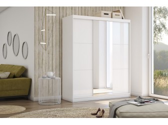 Szafa przesuwna Derino 180 Połysk + Lustro