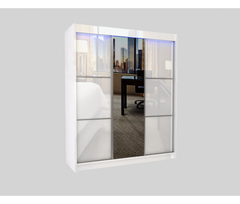 Szafa przesuwna Derino 180 Połysk + Lustro