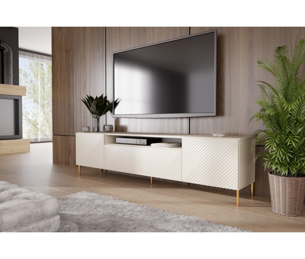 Szafka RTV Nell 180/200 Kaszmir Frezowana wisząca/stojąca