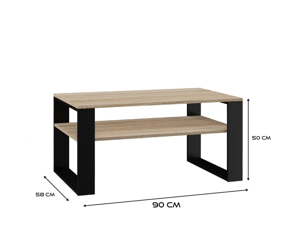 Ława Modern 1P SONOMA CZARNY