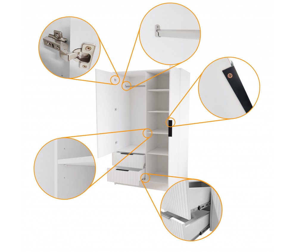 Szafa uchylna Mello Ryflowana 100