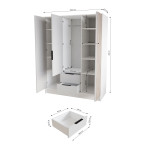 Szafa uchylna Mello Ryflowana 150