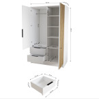 Szafa uchylna Mello Ryflowana 100