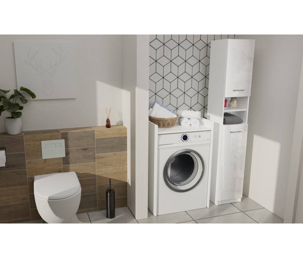 Słupek łazienkowy Marbela 1.0 BIAŁY POŁYSK