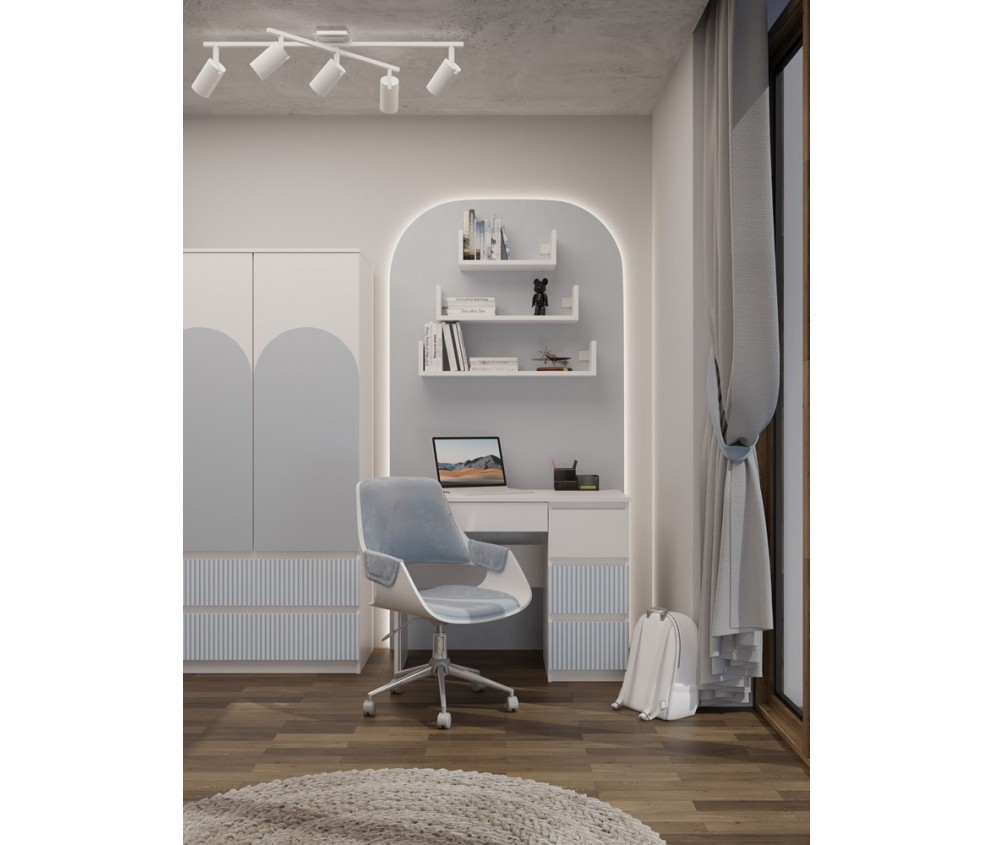 Biurko Mijas PRAWE ARTESO BLUE NIEBIESKI