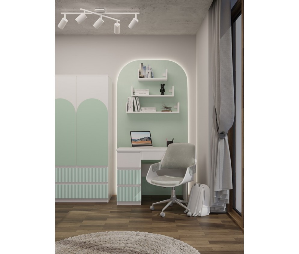 Biurko Mijas LEWE ARTESO MINT Miętowy