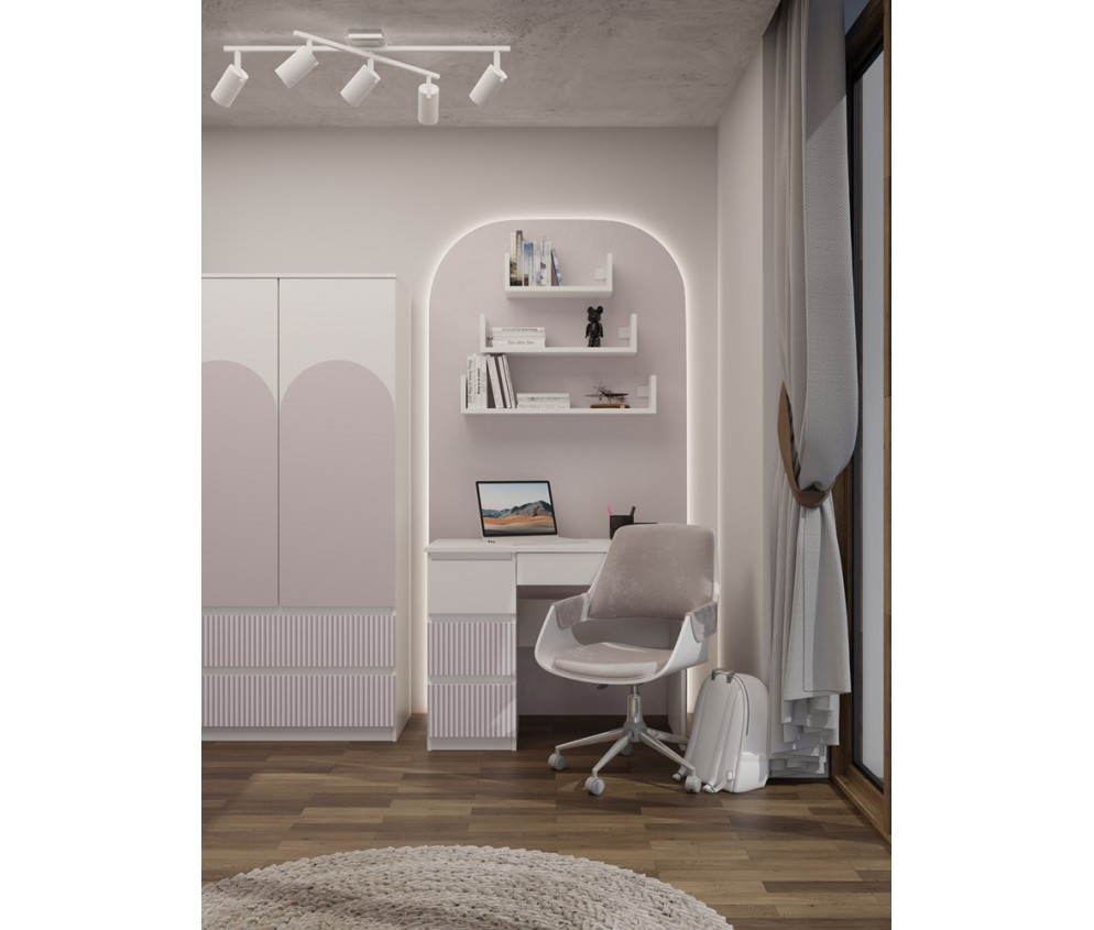 Biurko Mijas LEWE ARTESO PINK Różowy