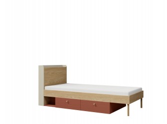 Łóżko Silva 2SZ 94 Koral LEWE/PRAWE