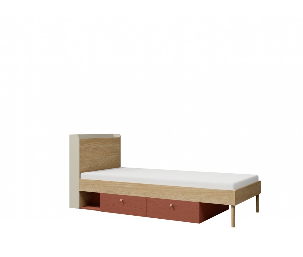 Łóżko Silva 2SZ 94 Koral LEWE/PRAWE