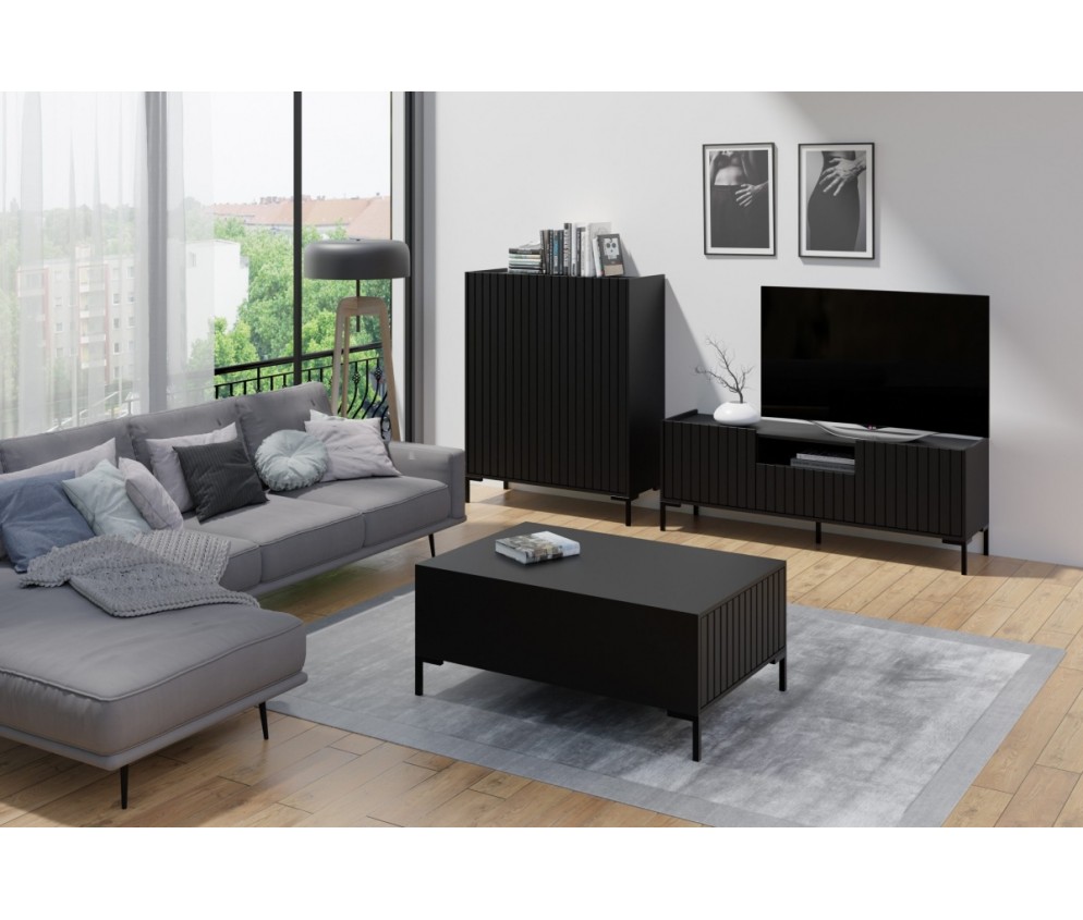 Komoda Alabama 3D 150 CZARNY