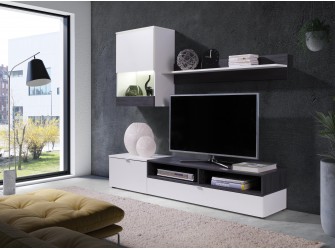 Meblościanka Tamara BIAŁY/SOSNA CIEMNA