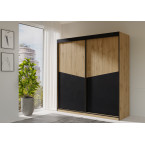 Szafa Amber 2D 200 dąb odwieczny/czarny