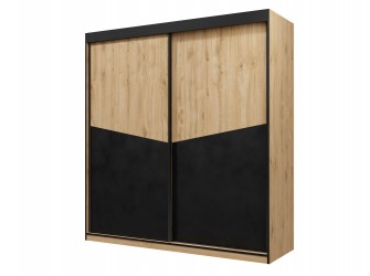 Szafa Amber 2D 200 dąb odwieczny/czarny